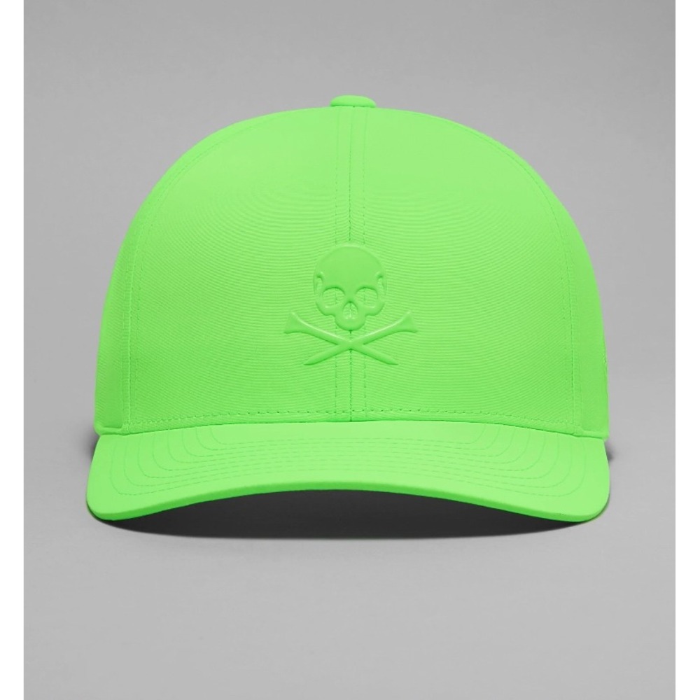 G/FORE Silicon Skull & Tees Low Profile Sporty SnapBack Hat Lime Green OSFA NWT